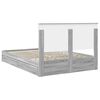 vidaXL Cama con almacenamiento con cabecera Gris Sonoma 140 x 200 cm
