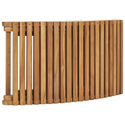 vidaXL Tumbona plegable con mesa de madera maciza de teca