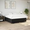 vidaXL Cama sin colch&oacute;n tela negro 200x200 cm