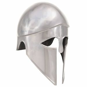 vidaXL R&eacute;plica de casco de guerrero griego rol en vivo acero plateado