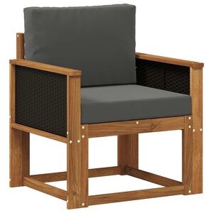 vidaXL Sof&aacute; intermedio de exterior Madera de Acacia S&oacute;lida Natural