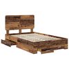 vidaXL Estructura de cama con cabecera Madera vieja 120 x 190 cm
