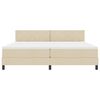 vidaXL Cama tipo Box Spring con colch&oacute;n Crema 200 x 200 cm tela