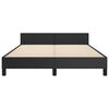 vidaXL Estructura de cama con cabecero sin colch&oacute;n negro 140x190 cm