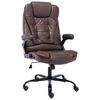 vidaXL Silla de oficina de piel de ante sint&eacute;tica marr&oacute;n oscuro