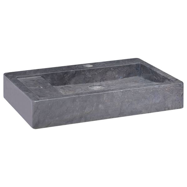 vidaXL Lavabo mármol negro 58x39x10 cm