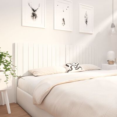 vidaXL Cabecero de cama madera maciza de pino blanco 205,5x4x100 cm