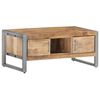 vidaXL Mesa de centro de madera de mango rugosa 95x50x40 cm