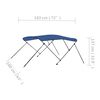 vidaXL Toldo Bimini de 3 arcos azul 183x160x137 cm