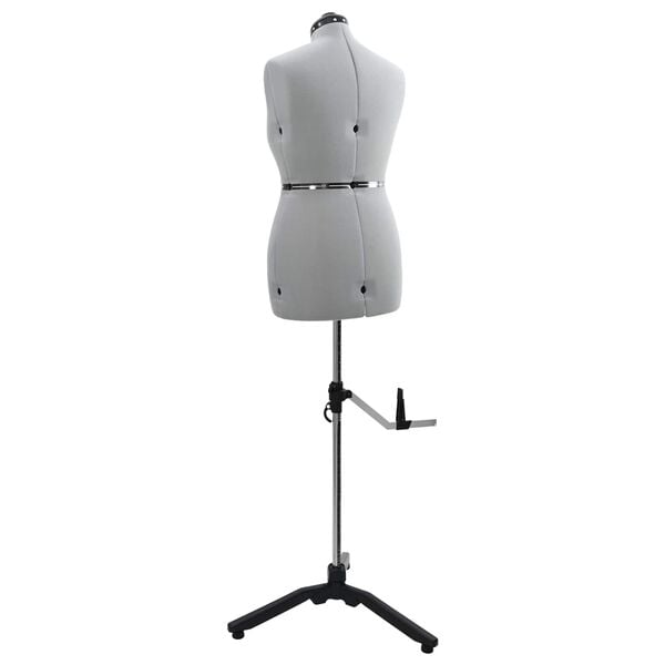 vidaXL Forma de vestido ajustable femenina Gris m Terciopelo