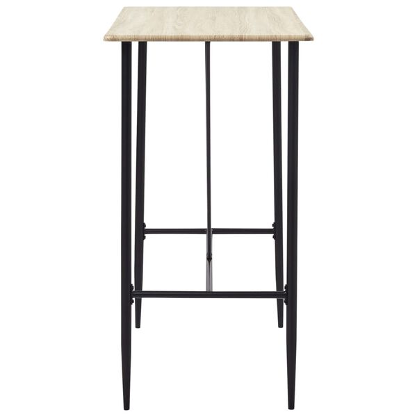 vidaXL Juego de mesa alta y taburetes 5 piezas cuero sint&eacute;tico negro