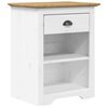 vidaXL Mesita de noche BODO madera maciza de pino marr&oacute;n 53x38,5x67 cm