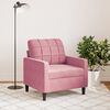 vidaXL Sill&oacute;n de terciopelo rosa 60 cm