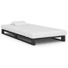 vidaXL Estructura cama palets sin colch&oacute;n madera maciza gris 100x200cm