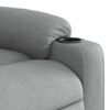 vidaXL Sill&oacute;n reclinable de masaje de tela gris claro