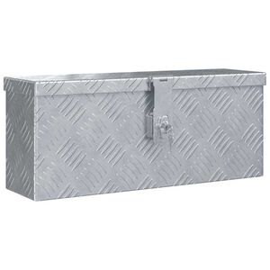 vidaXL Caja de aluminio 48,5x14x20 cm plateada