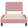 vidaXL Estructura de cama sin colch&oacute;n terciopelo rosa 80x200 cm