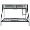vidaXL Estructura de litera de metal negro 140x200 cm/90x200 cm