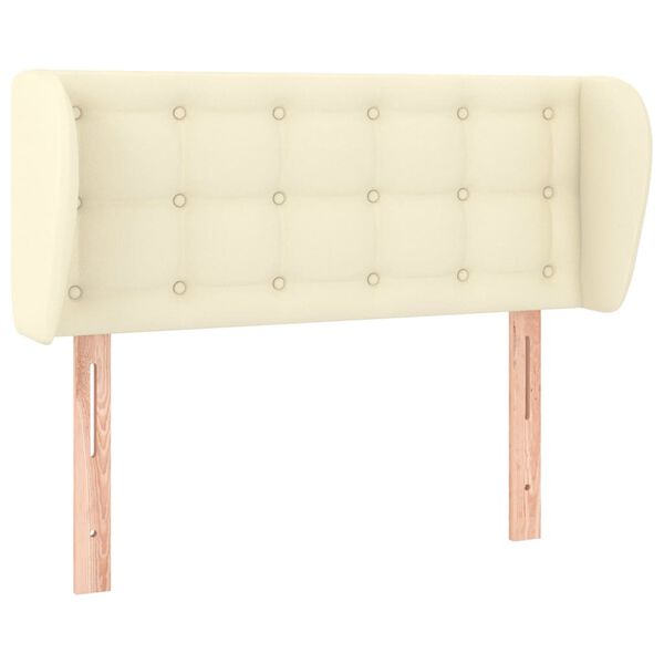 vidaXL Cabecero de cuero sint&eacute;tico color crema 93x23x78/88 cm