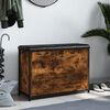 vidaXL Banco zapatero con caj&oacute;n abatible roble ahumado 82x32x56 cm