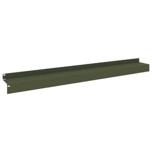 vidaXL Borde de C&eacute;sped 10 uds. 100 x 10 x 8 cm Acero Verde oliva