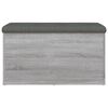vidaXL Banco con almacenaje madera ingenier&iacute;a gris Sonoma 82x42x45 cm