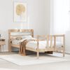 vidaXL Estructura de cama con cabecero madera maciza pino 90x190 cm
