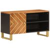 vidaXL Mueble de TV madera de mango marr&oacute;n negro 80x31,5x46 cm