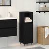 vidaXL Gabinete de Ba&ntilde;o con estante Roble Negro 30 x 30 x 100 cm