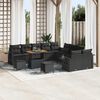 vidaXL Conjunto de sof&aacute; de jard&iacute;n 13 pcs Negro rat&aacute;n sint&eacute;tico
