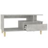 vidaXL Mesa de centro madera contrachapada gris hormigón 90x49x45 cm