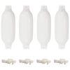 vidaXL Parachoques para barco 4 unidades PVC blanco &Oslash; 11x40 cm