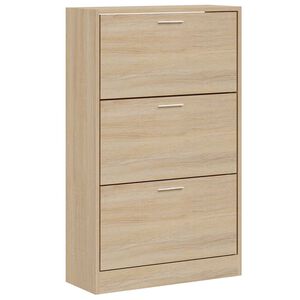 vidaXL Zapatero madera contrachapada roble Sonoma 63x24x103 cm