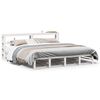 vidaXL Estructura de cama sin colch&oacute;n madera maciza blanca 200x200 cm