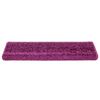 vidaXL Alfombrillas para escaleras 10 unidades 65x21x4 cm violeta borde rectangular