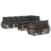 vidaXL Conjunto de sof&aacute;s de jard&iacute;n 9 uds. Gris y Gris Oscuro