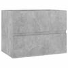 vidaXL Set muebles de ba&ntilde;o 2 piezas madera contrachapada gris hormig&oacute;n
