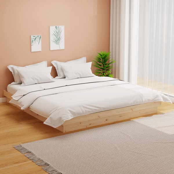 vidaXL Estructura de cama sin colchón madera maciza 160x200 cm