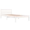 vidaXL Estructura de cama sin colchón madera pino blanco 90x200 cm