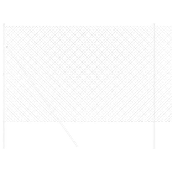 vidaXL Cerca de eslabones de cadena Plateado 10 x 1,6 m