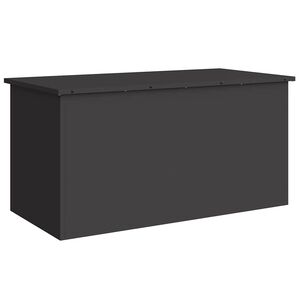 vidaXL Caja de Almacenamiento Exterior Negro 100 x 50,5 x 50 cm Acero