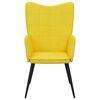 vidaXL Sillón de relax de tela amarillo mostaza