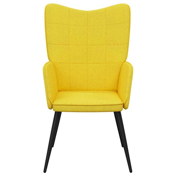 vidaXL Sillón de relax de tela amarillo mostaza