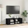 vidaXL Mueble para TV Montado en la Pared Roble negro 102 x 35 x 35 cm