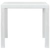 vidaXL Mesa de jardín de plástico aspecto ratán blanco 79x79x72 cm