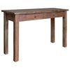 vidaXL Mesa consola de madera maciza de caoba 123x42x75 cm