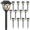 vidaXL Luces solares exteriores con pico de tierra 12 pcs 42 cm PP