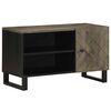 vidaXL Mueble de TV madera maciza de mango negro 80x33x46 cm