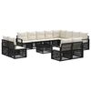 vidaXL Conjunto de sof&aacute;s de jard&iacute;n 13 pcs Negro rat&aacute;n sint&eacute;tico