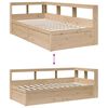 vidaXL Cama con estanter&iacute;a sin colch&oacute;n madera maciza de pino 75x190 cm